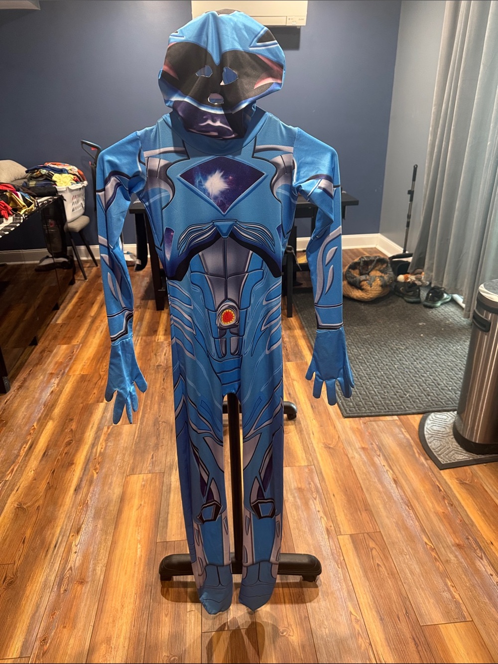 Blue Kids' Space Hero Costume with Hood